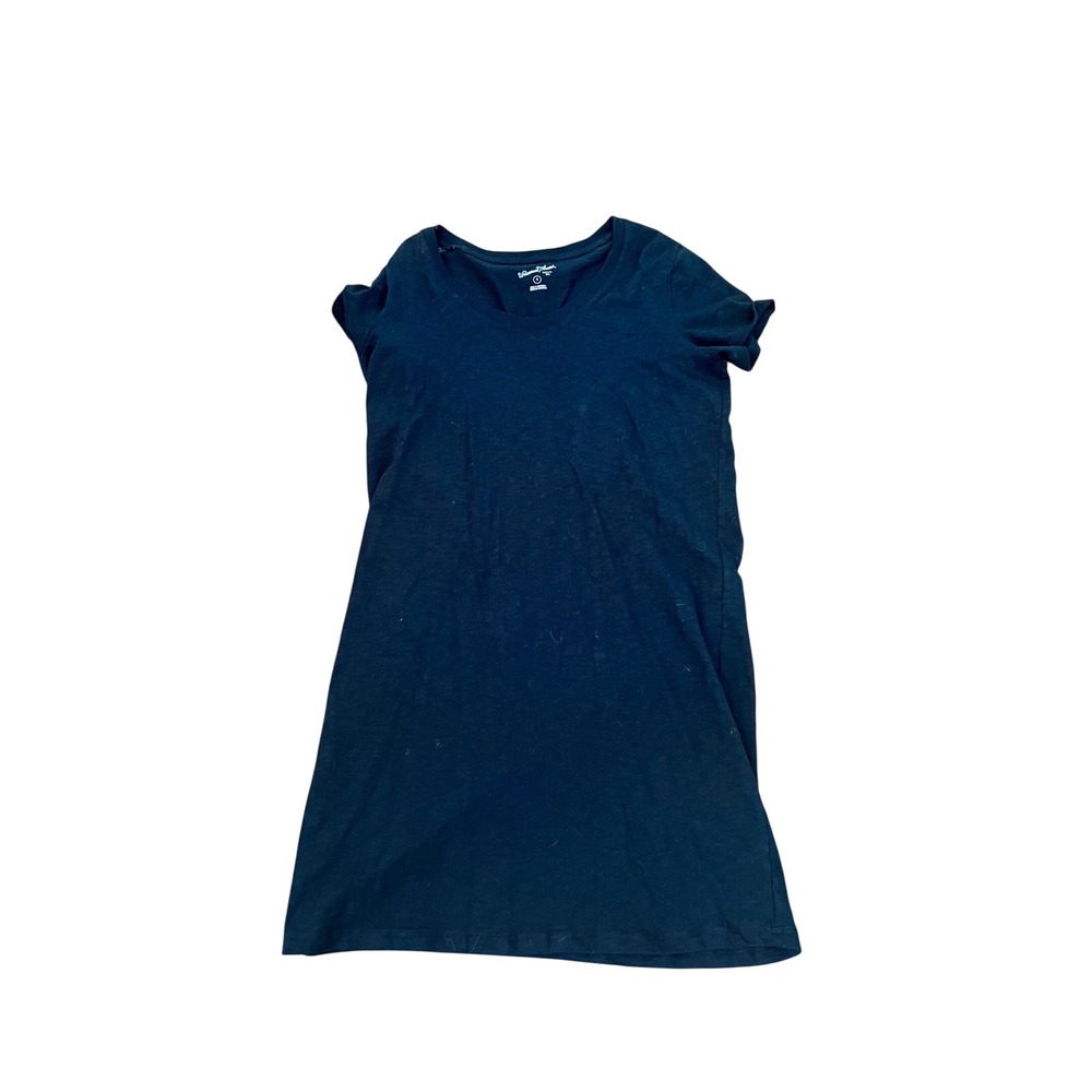 Universal Thread Women Black Short‎ Sleeve 100% Cotton Basic T-Shirt Dress Small